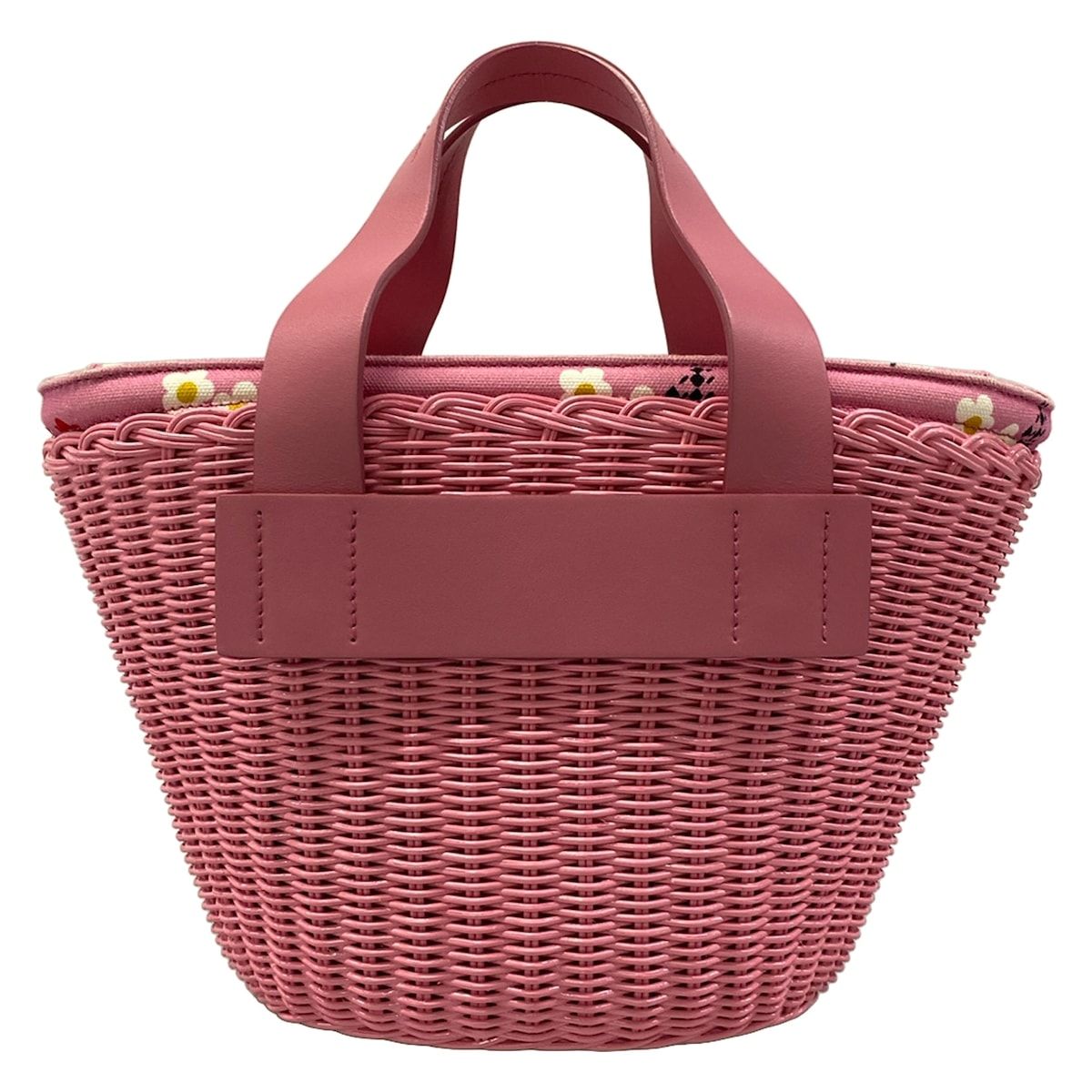 Miu Miu Handbag Pink Red Multi Basket Bag Floral Pattern — view 3