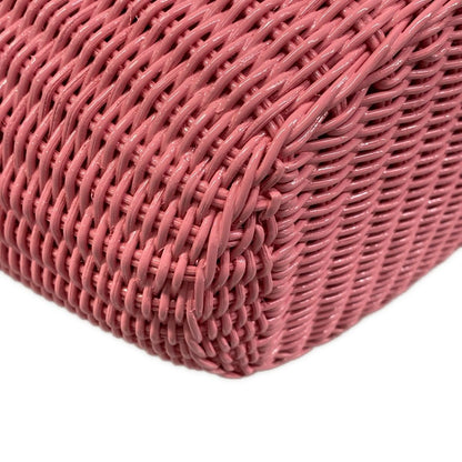 Miu Miu Handbag Pink Red Multi Basket Bag Floral Pattern — view 6