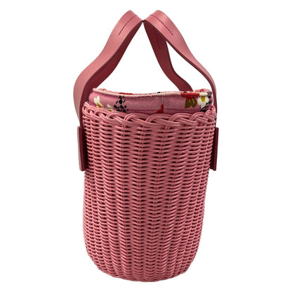 Miu Miu Handbag Pink Red Multi Basket Bag Floral Pattern — view 2
