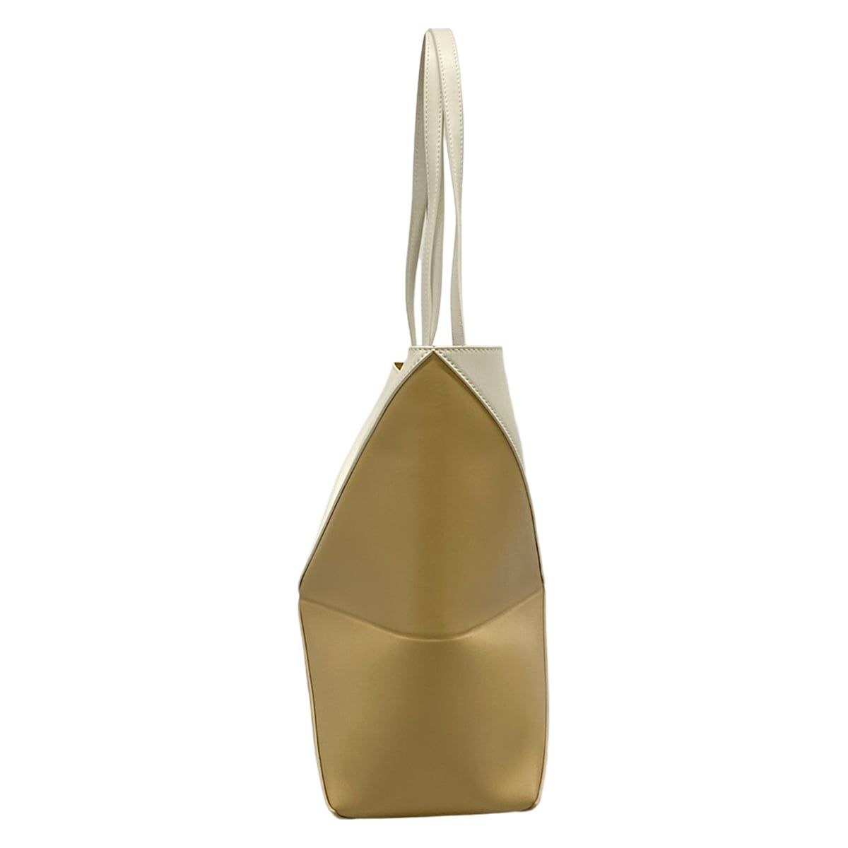Loewe Tote Puzzle Fold Beige White Folding Bicolor — view 2