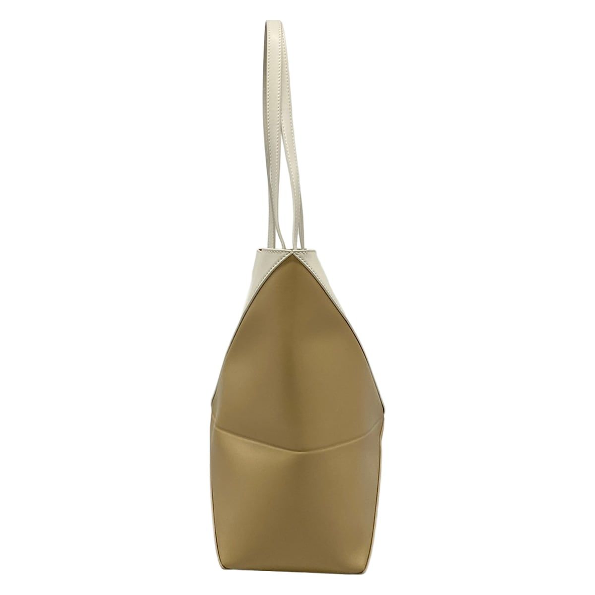 Loewe Tote Puzzle Fold Beige White Folding Bicolor — view 4