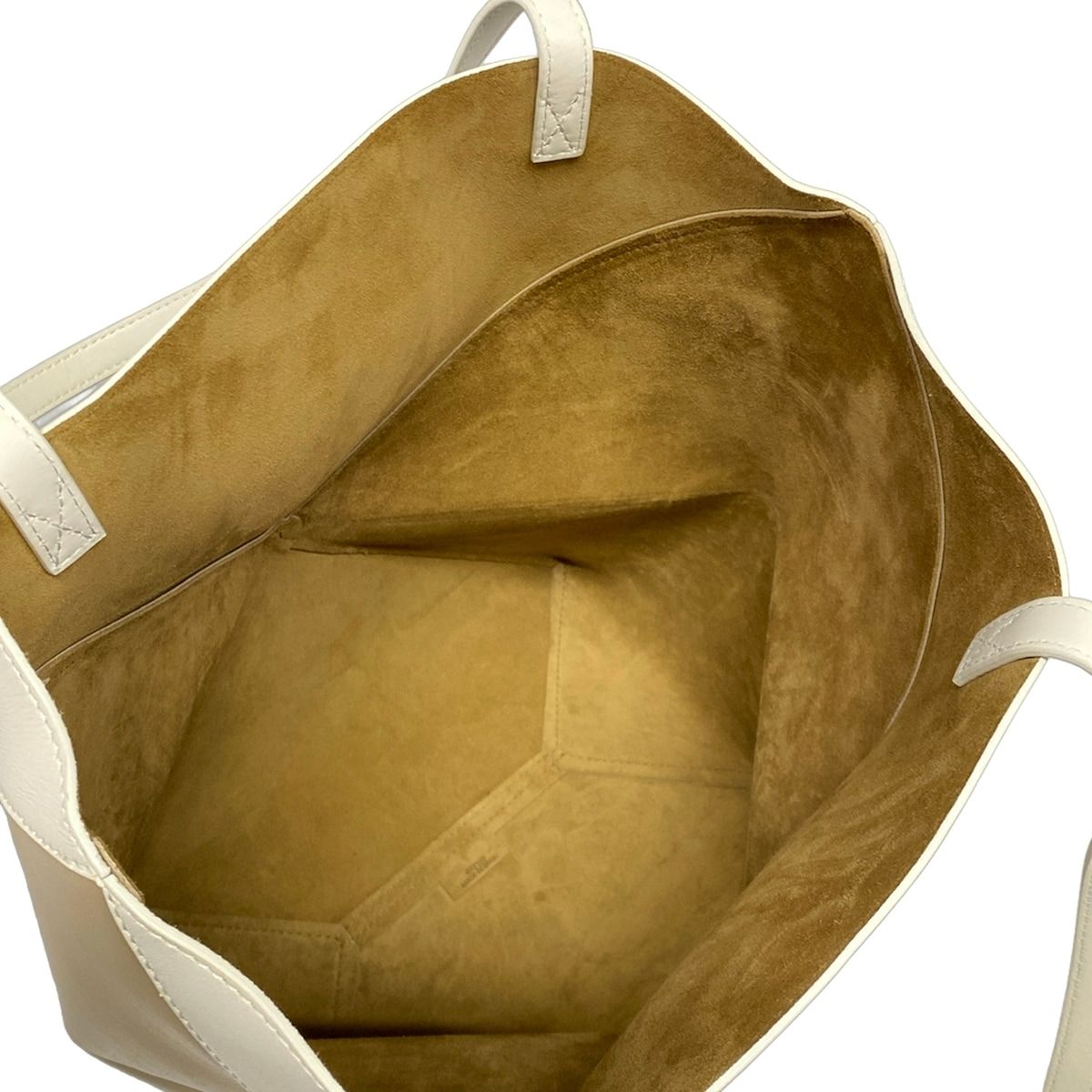 Loewe Tote Puzzle Fold Beige White Folding Bicolor — view 7