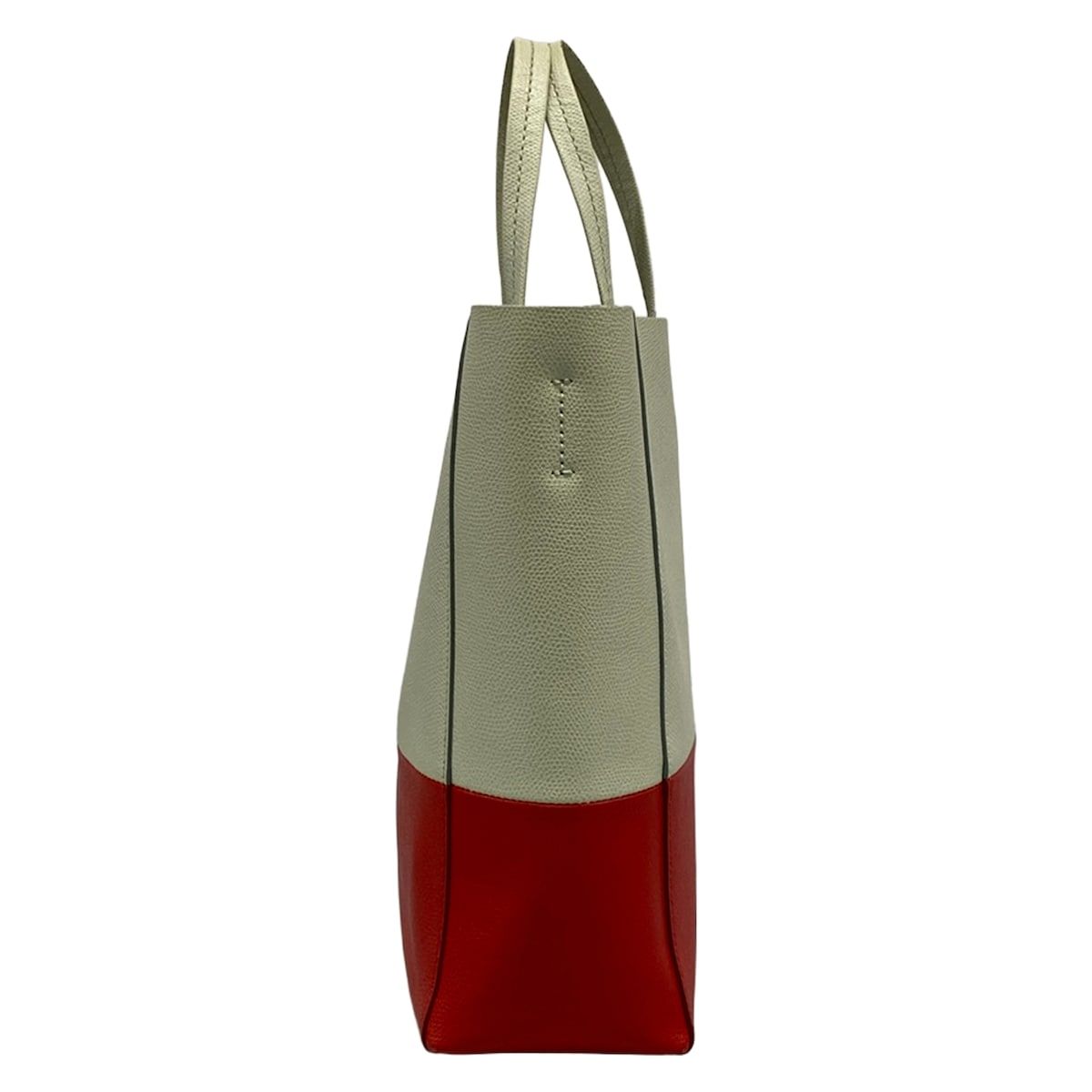 Celine Tote Small Vertical Cover Light Blue Red Leather — view 2