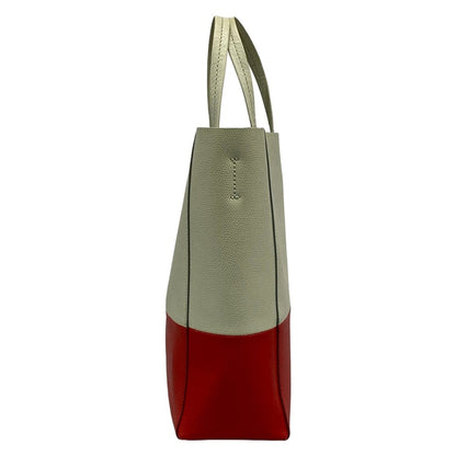 Celine Tote Small Vertical Cover Light Blue Red Leather — view 2
