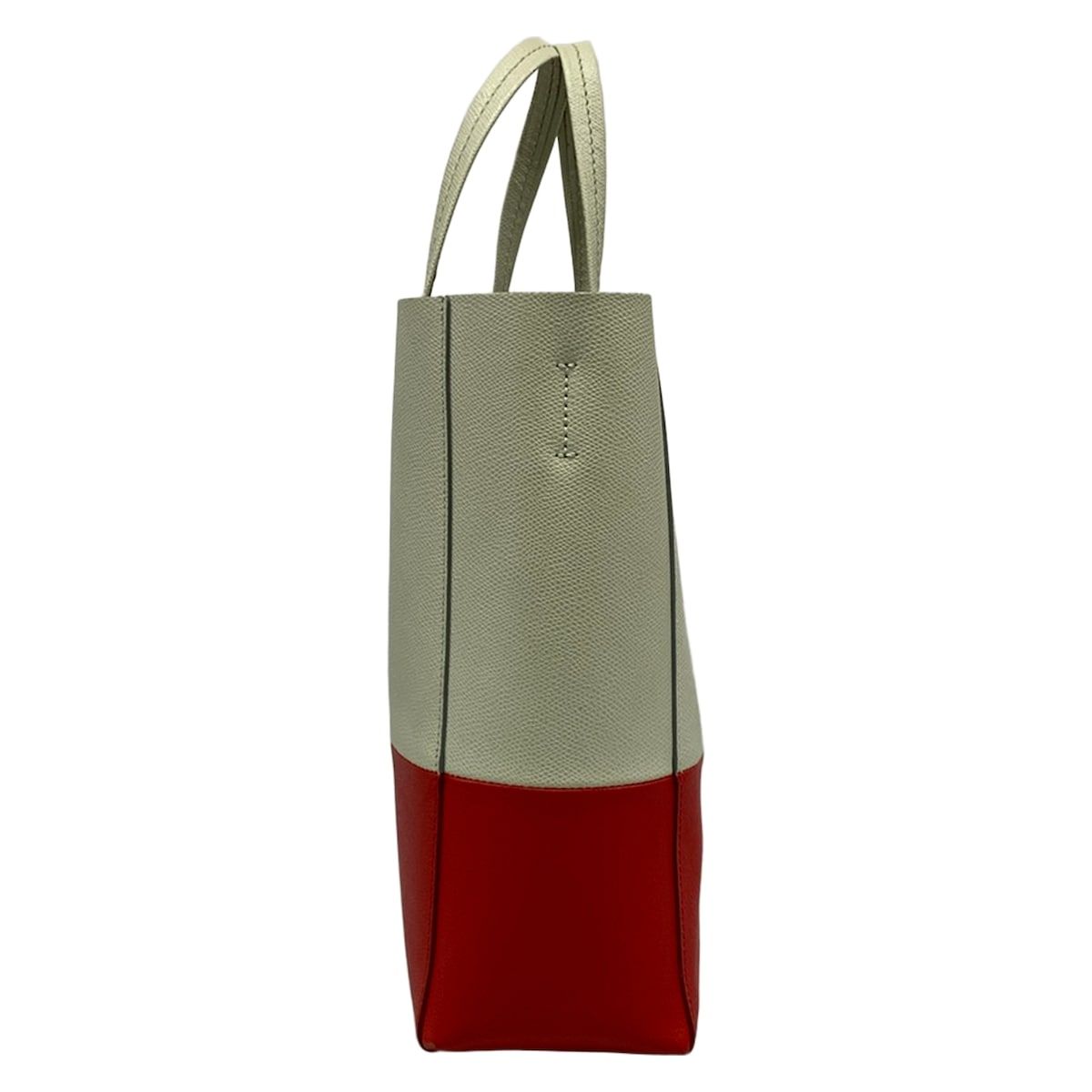 Celine Tote Small Vertical Cover Light Blue Red Leather — view 4