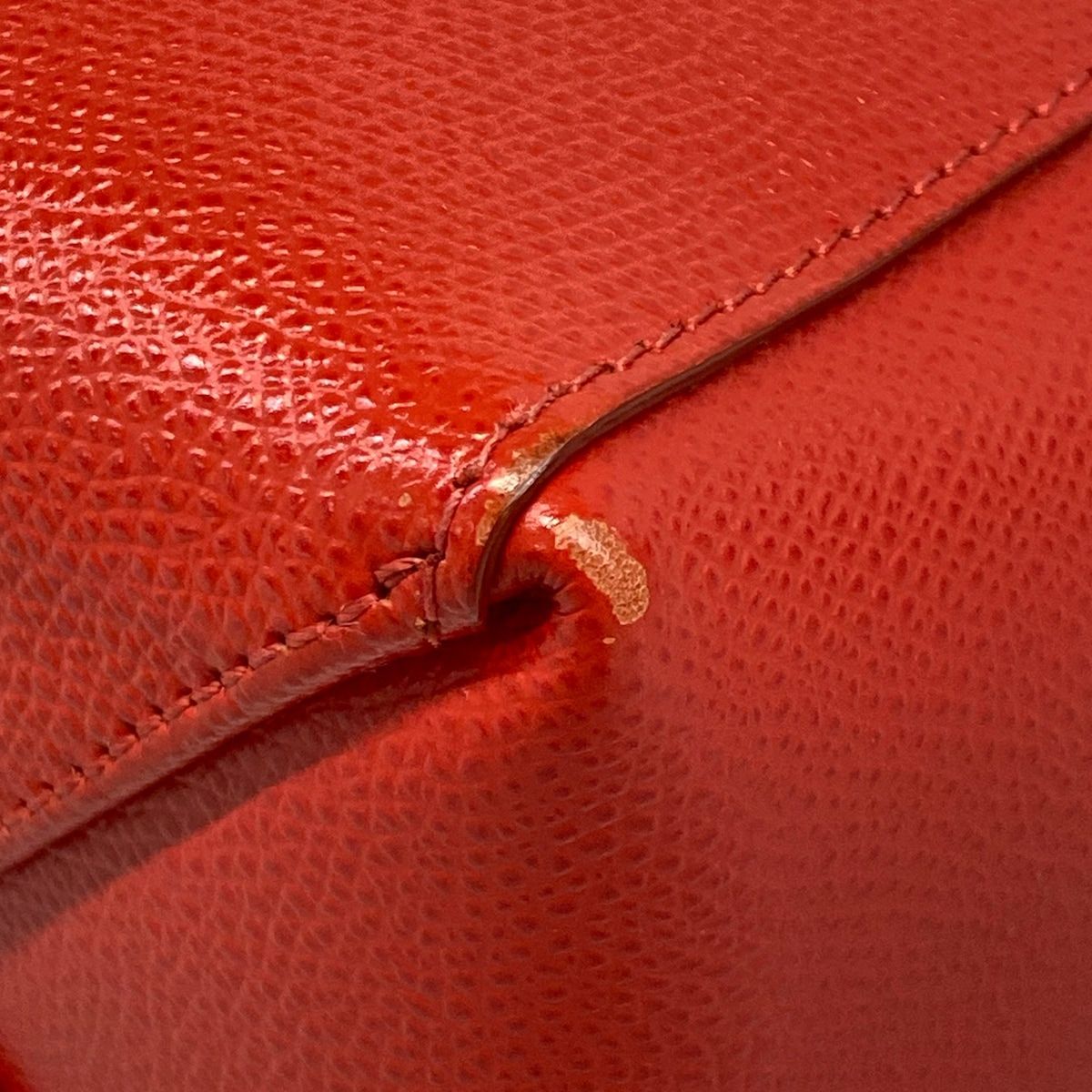 Celine Tote Small Vertical Cover Light Blue Red Leather — view 6
