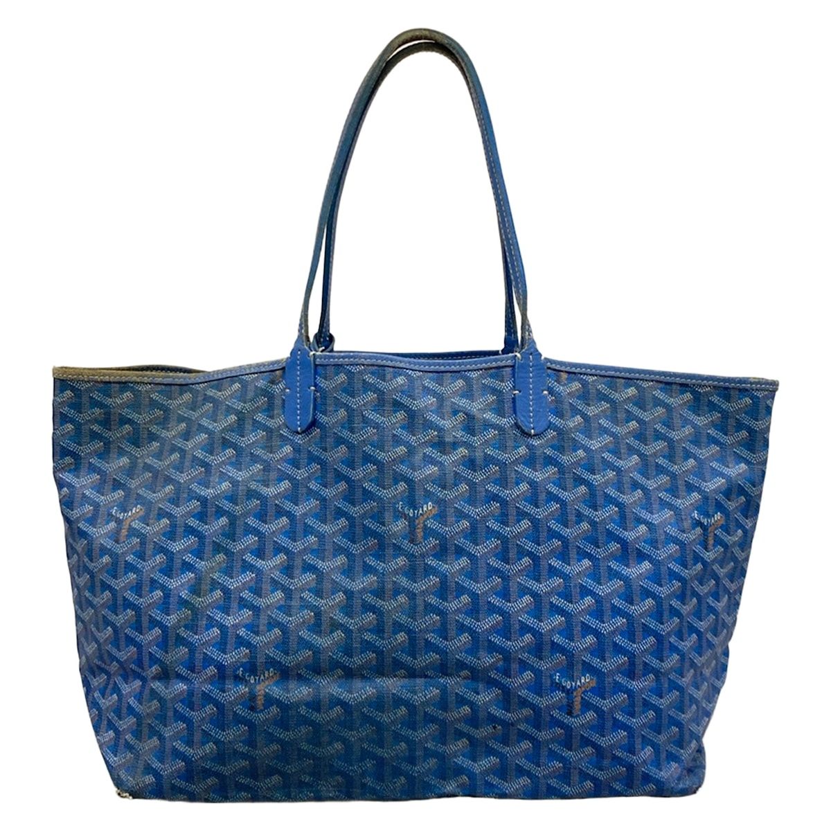 Goyard Tote Saint Louis PM Blue Leather — view 3