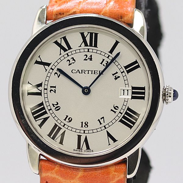 Cartier Ronde Solo LM Date Quartz White Dial Watch