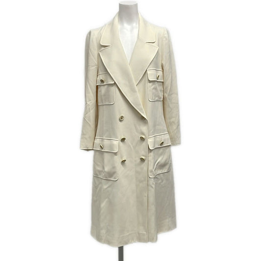 Chanel Coat 40 M Ivory Long Sleeve Spring Autumn