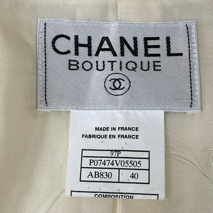 Chanel Coat 40 M Ivory Long Sleeve Spring Autumn — view 3