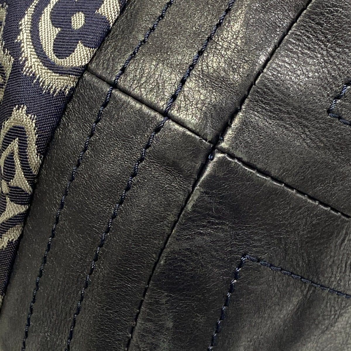 Louis Vuitton Handbag Collection Line Aviator Marine Wool Leather — view 6