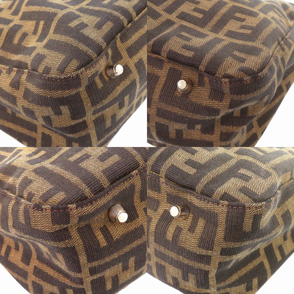 Fendi Zucca Leather Canvas Brown Handbag — view 3