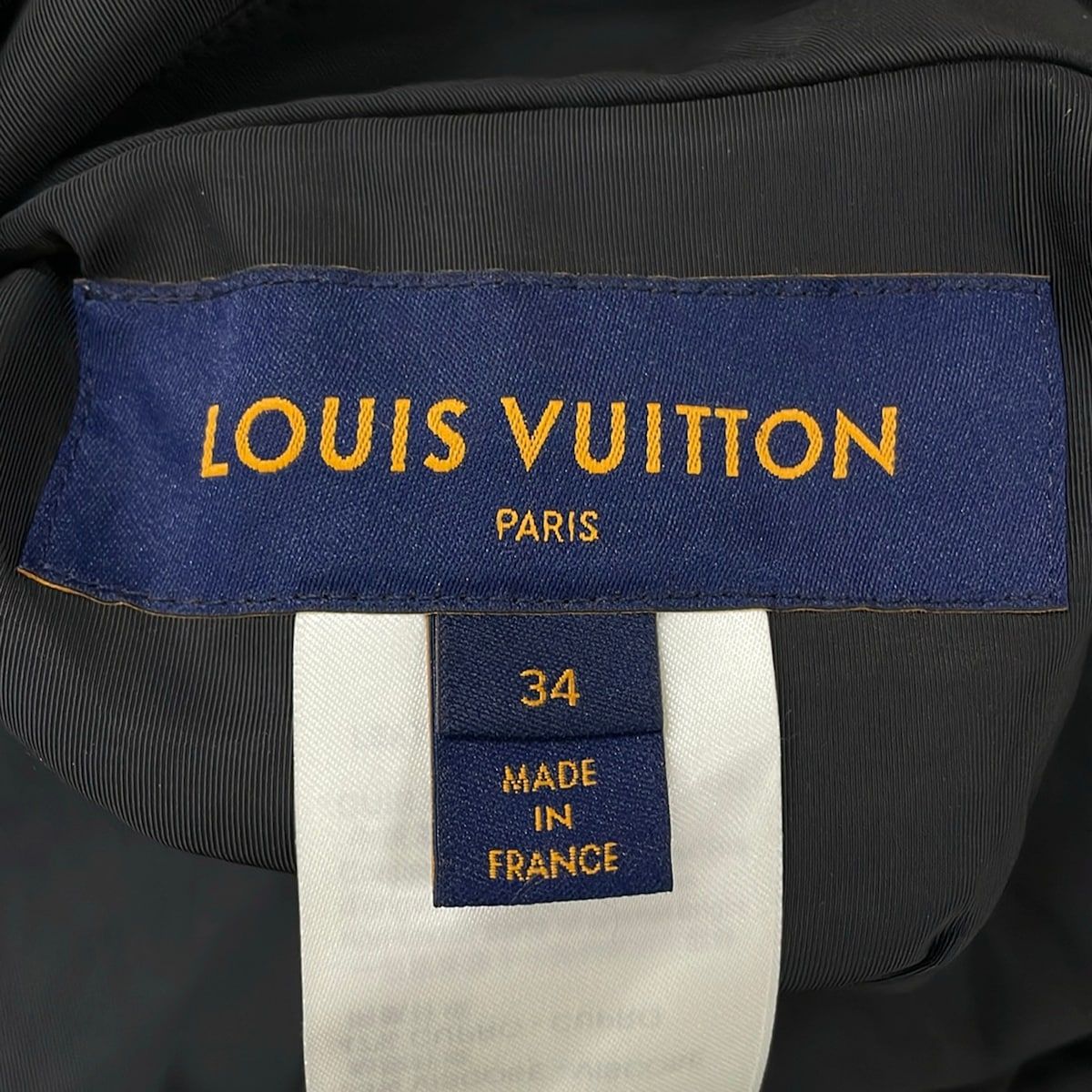 Louis Vuitton Coat 34 S Gp1 Black Dark Brown Beige Fleece Long Sleeve Reversible — view 4