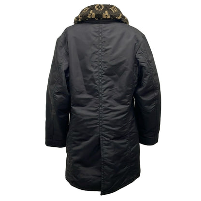 Louis Vuitton Coat 34 S Gp1 Black Dark Brown Beige Fleece Long Sleeve Reversible — view 2