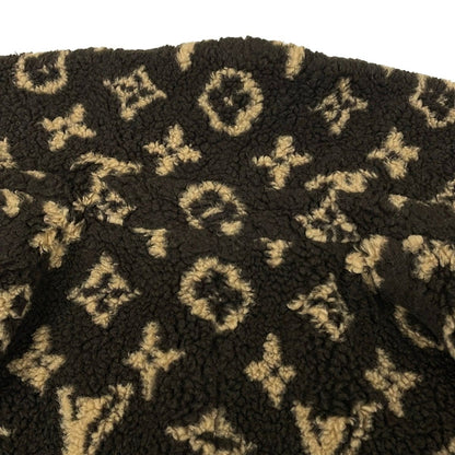 Louis Vuitton Coat 34 S Gp1 Black Dark Brown Beige Fleece Long Sleeve Reversible — view 8
