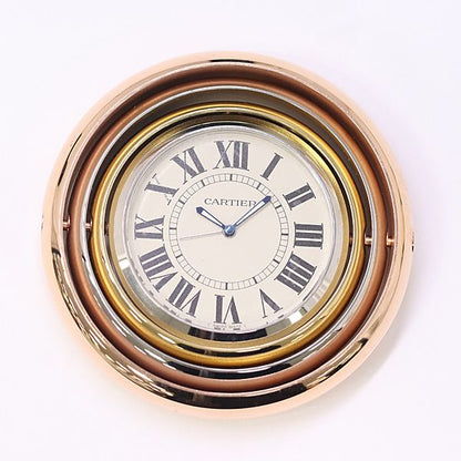 Cartier Trinity Travel Clock Quartz Ivory Dial Table