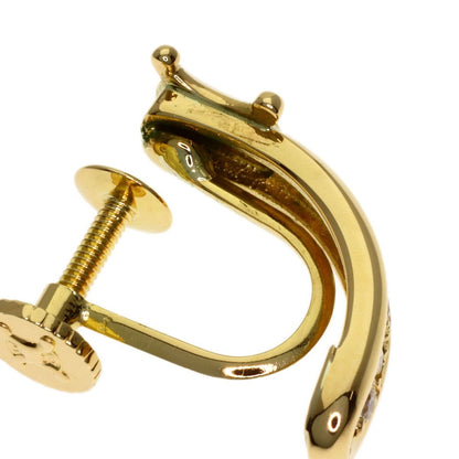 Celine Macadam Diamond Earrings 18k Yellow Gold — view 5