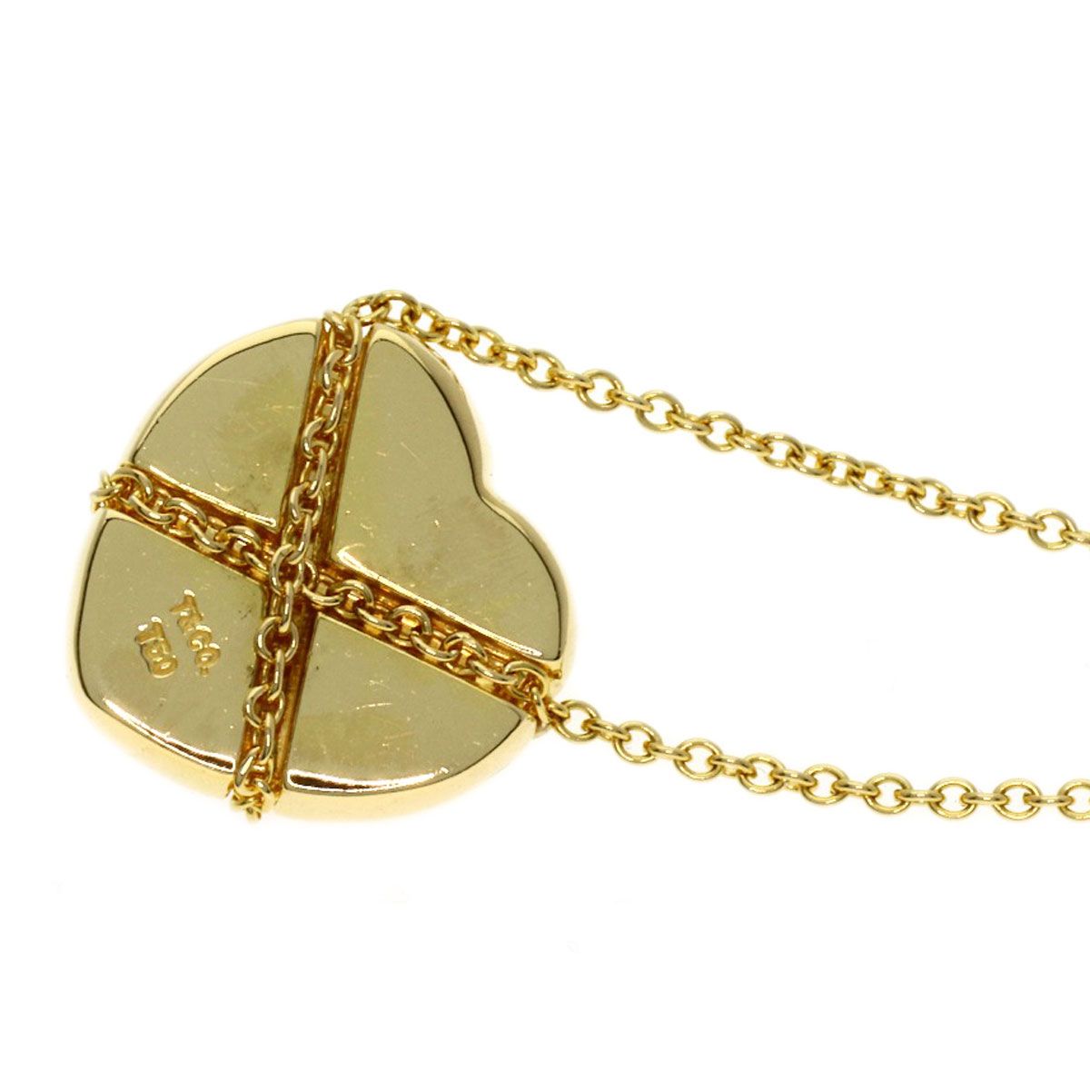 Tiffany & Co Chain Cross Heart Necklace 18k Yellow Gold — view 5