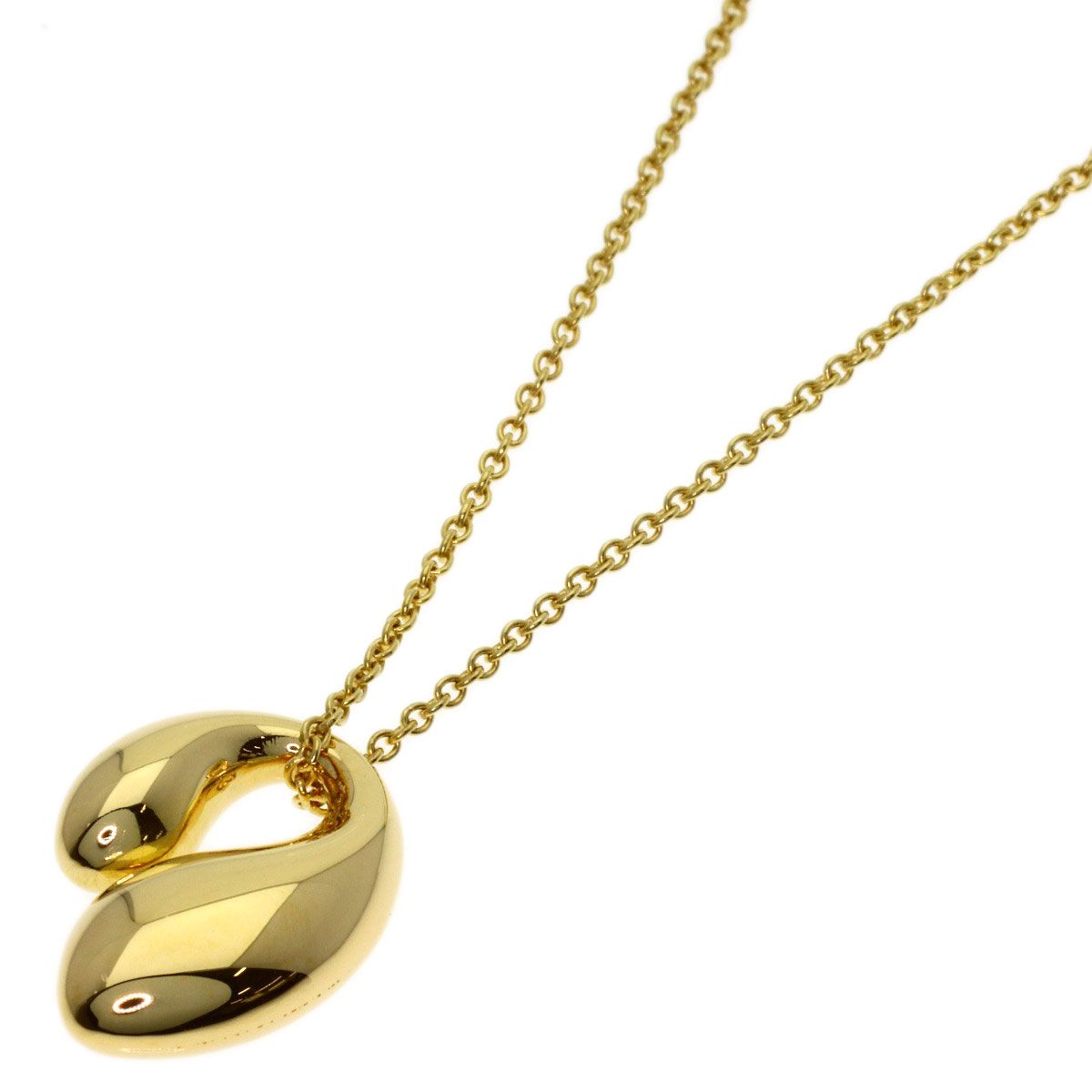 Tiffany & Co Double Teardrop Necklace 18k Yellow Gold