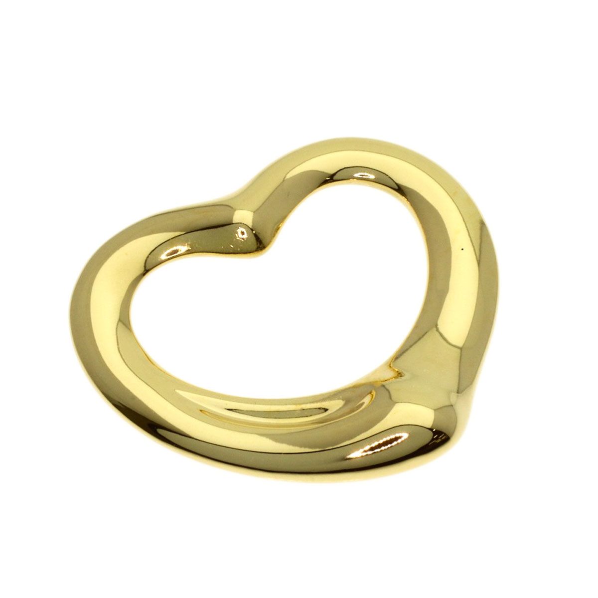 Tiffany & Co Open Heart Pendant 18k Yellow Gold
