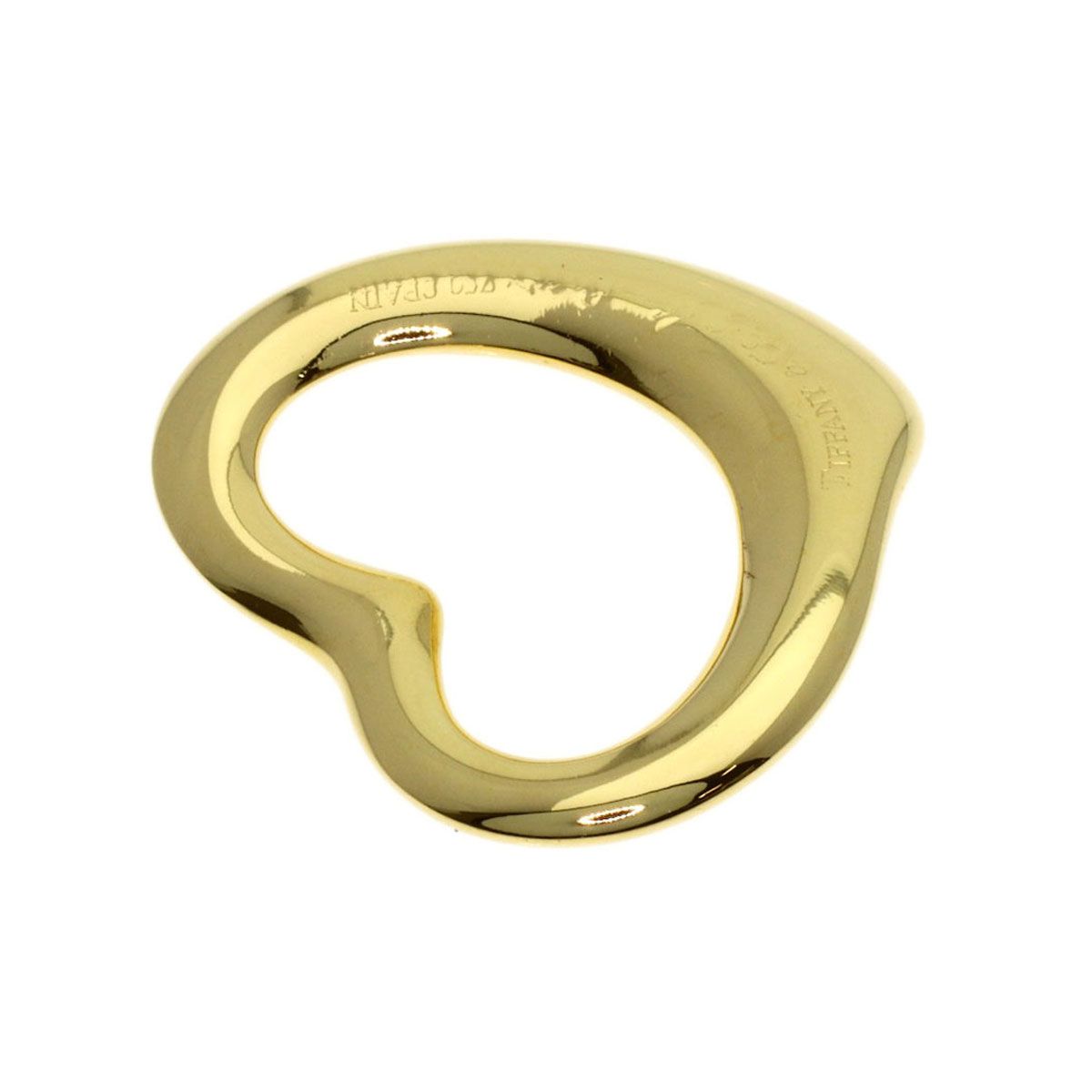 Tiffany & Co Open Heart Pendant 18k Yellow Gold — view 2