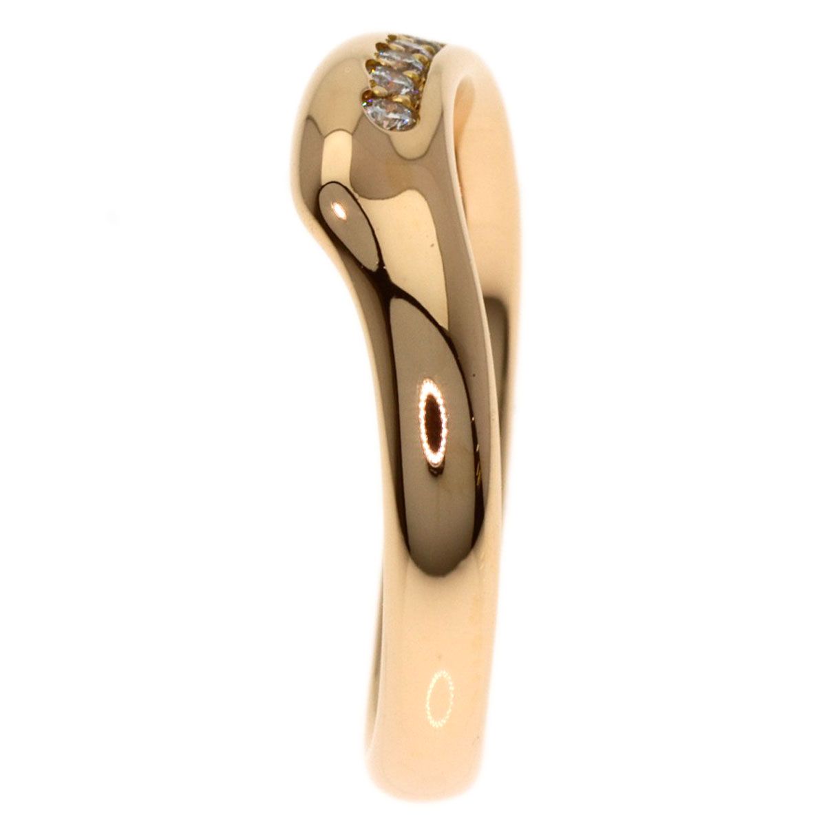 Tiffany & Co Open Heart Band Diamond Ring 18k Pink Gold — view 3