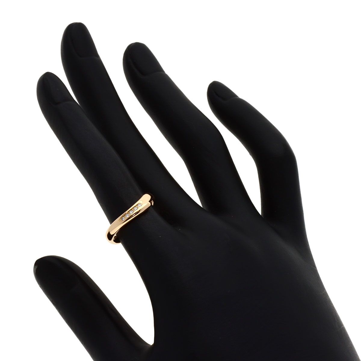 Tiffany & Co Open Heart Band Diamond Ring 18k Pink Gold — view 5