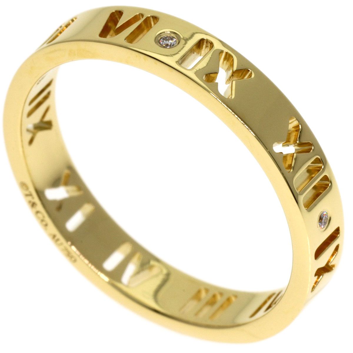 Tiffany & Co Atlas Diamond Ring 18k Yellow Gold