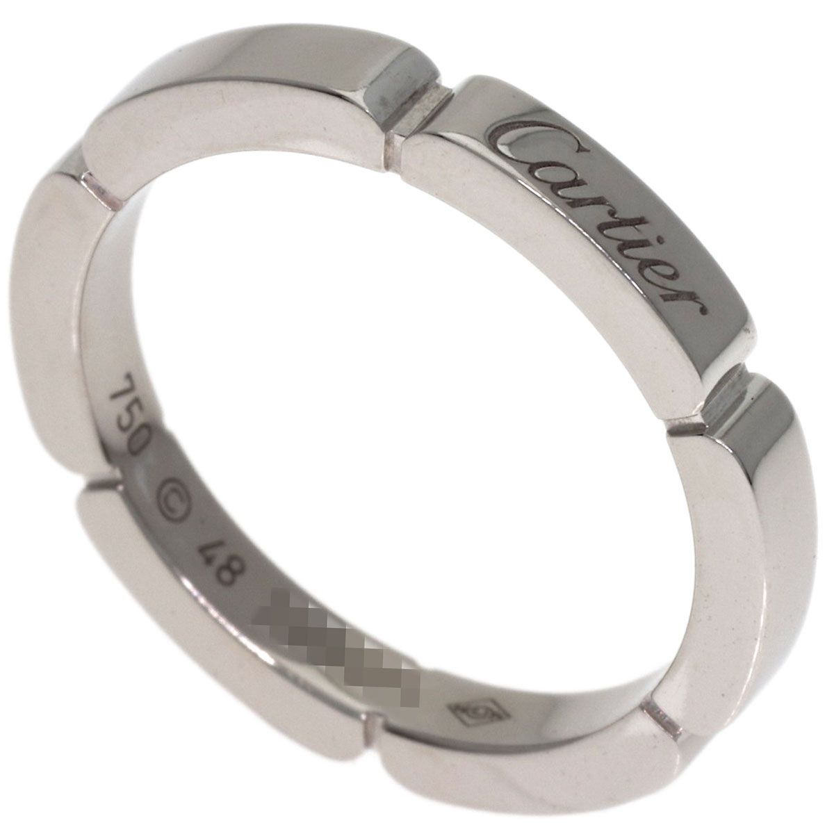 Cartier Maillon Panthere 48 Ring 18k White Gold
