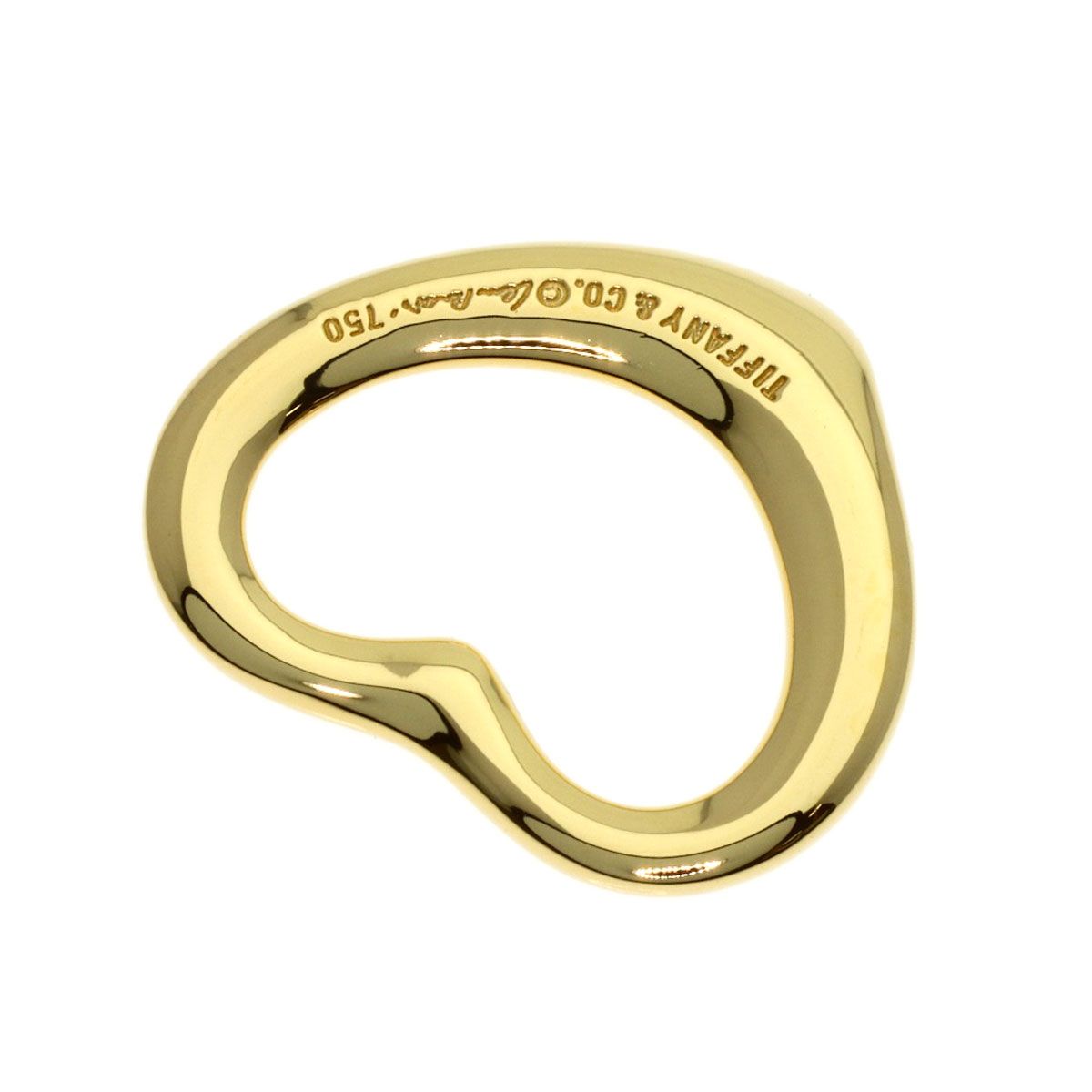 Tiffany & Co Open Heart Pendant 18k Yellow Gold — view 2