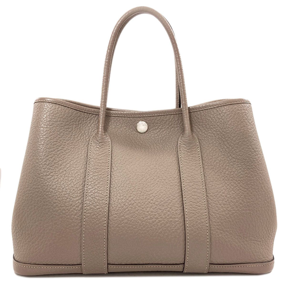 Hermes Garden Party TPM Griasphalt Silver Handbag Vache Country — view 2