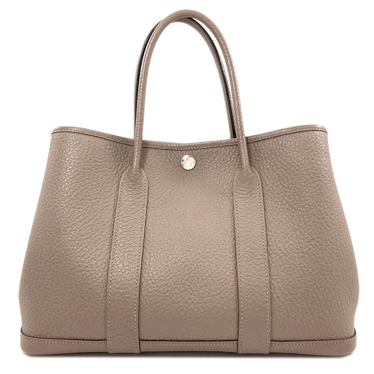 Hermes Garden Party TPM Griasphalt Silver Handbag Vache Country