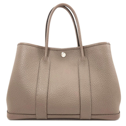 Hermes Garden Party TPM Griasphalt Silver Handbag Vache Country