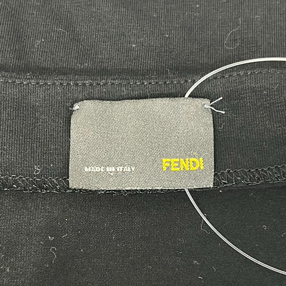 Fendi Sleeveless T-Shirt 46 Black White Light Green Crew Neck Beads — view 3