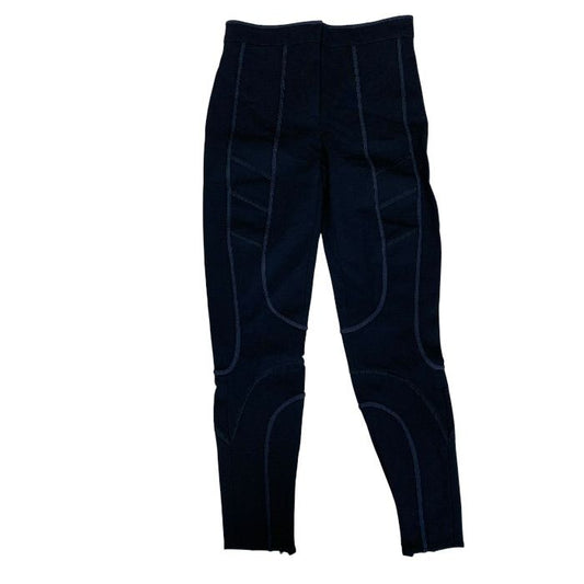 Fendi Leggings Pants Panel Cut Replacement Stretch Rayon Nylon Black All Year