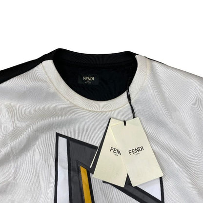 Fendi Jersey Sweatshirt FF Logo Acetate Polyester Black White All Year Round — view 5