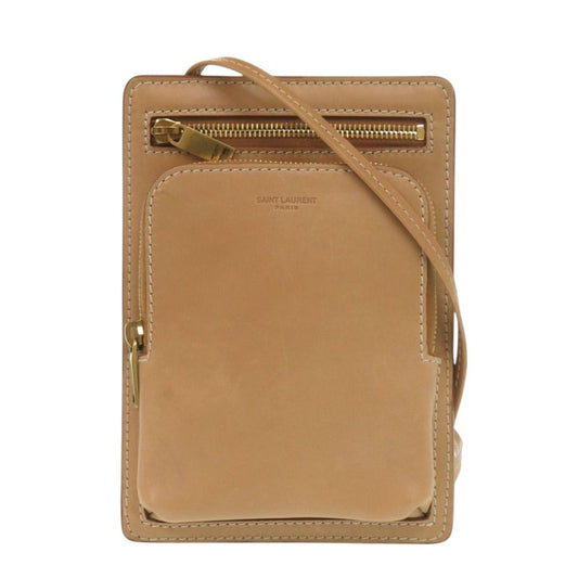 Saint Laurent Paris Leather Beige Shoulder Bag