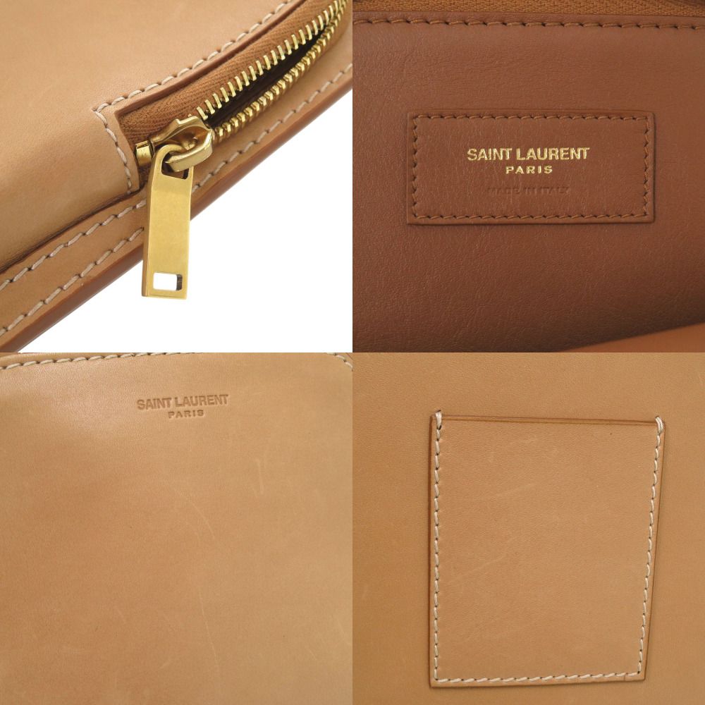 Saint Laurent Paris Leather Beige Shoulder Bag — view 8