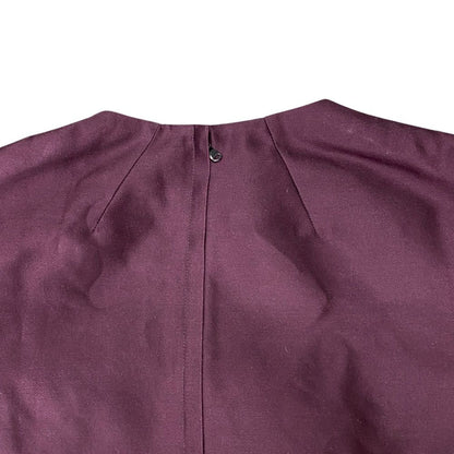 Dolce & Gabbana Flower Mini Dress Silk Wool Wine Red Gorgeous — view 8