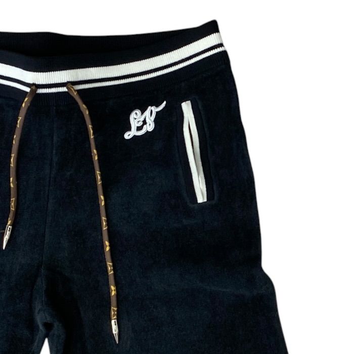 Louis Vuitton Monogram Drawstring Pants LV Logo Silk Wool Black All Year Round — view 2