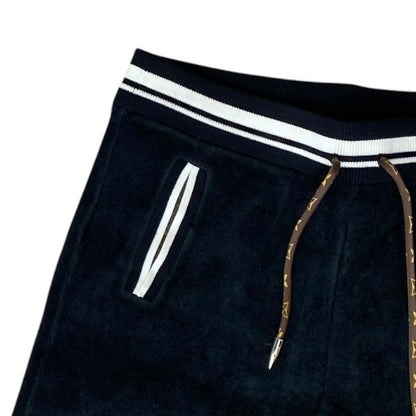 Louis Vuitton Monogram Drawstring Pants LV Logo Silk Wool Black All Year Round — view 3