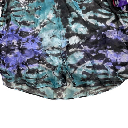 Louis Vuitton Sheer Long Sleeve Shirt Long Tie Dye Pattern Ltz Silk Multicolor — view 6