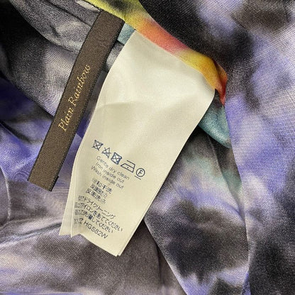 Louis Vuitton Sheer Long Sleeve Shirt Long Tie Dye Pattern Ltz Silk Multicolor — view 9
