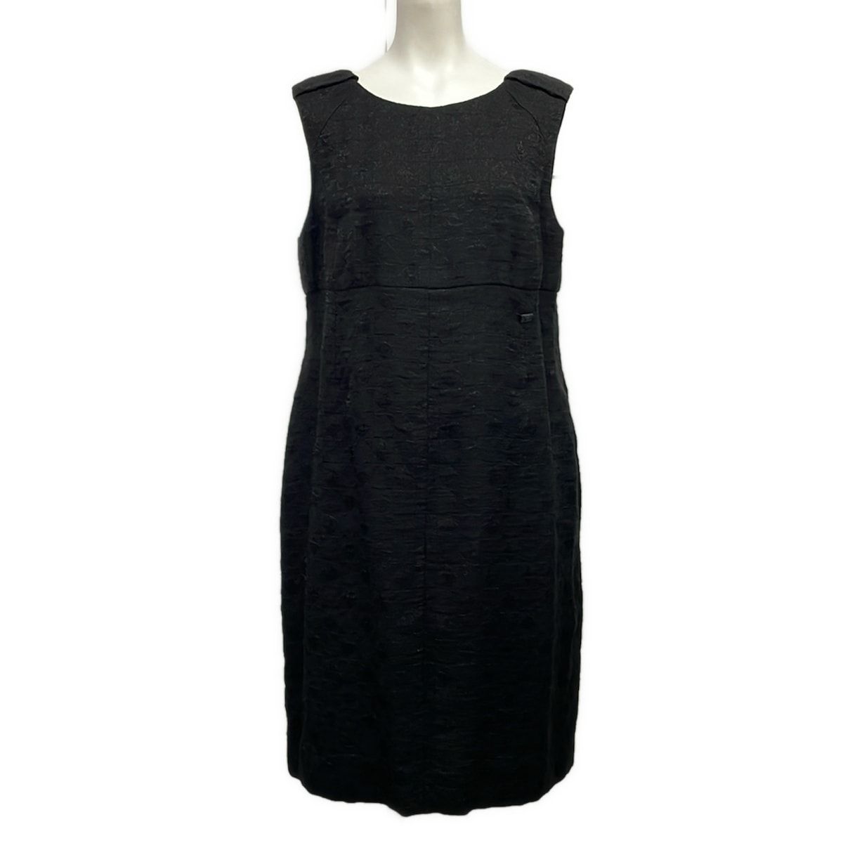 Chanel Dress 44 L Black Knee Length