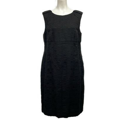 Chanel Dress 44 L Black Knee Length