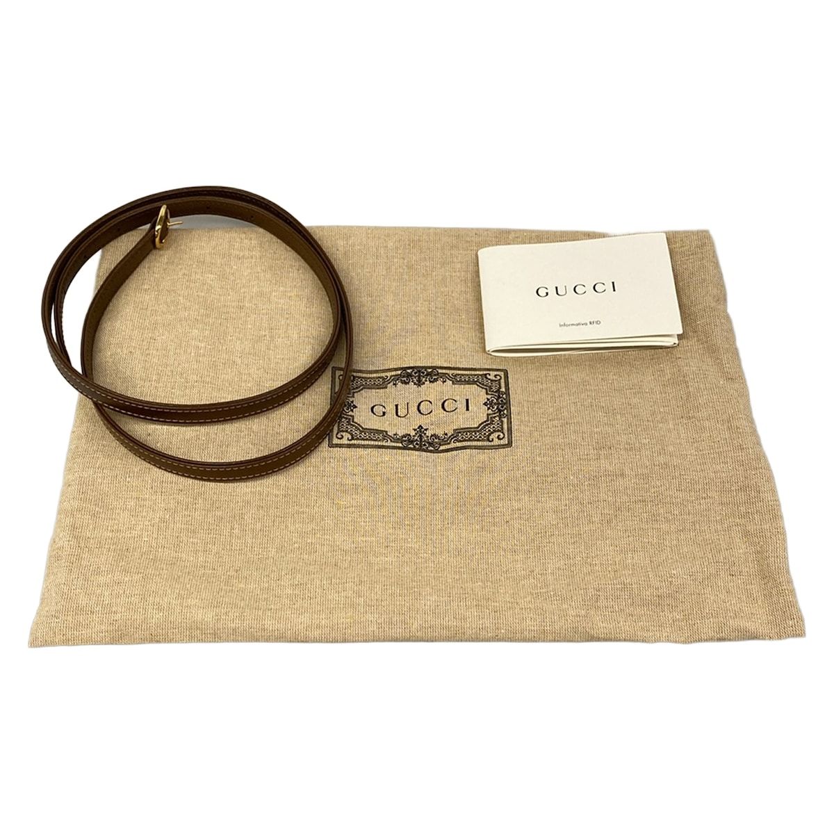 Gucci Handbag Jackie Beige Brown Red Green 2-Way Leather — view 8