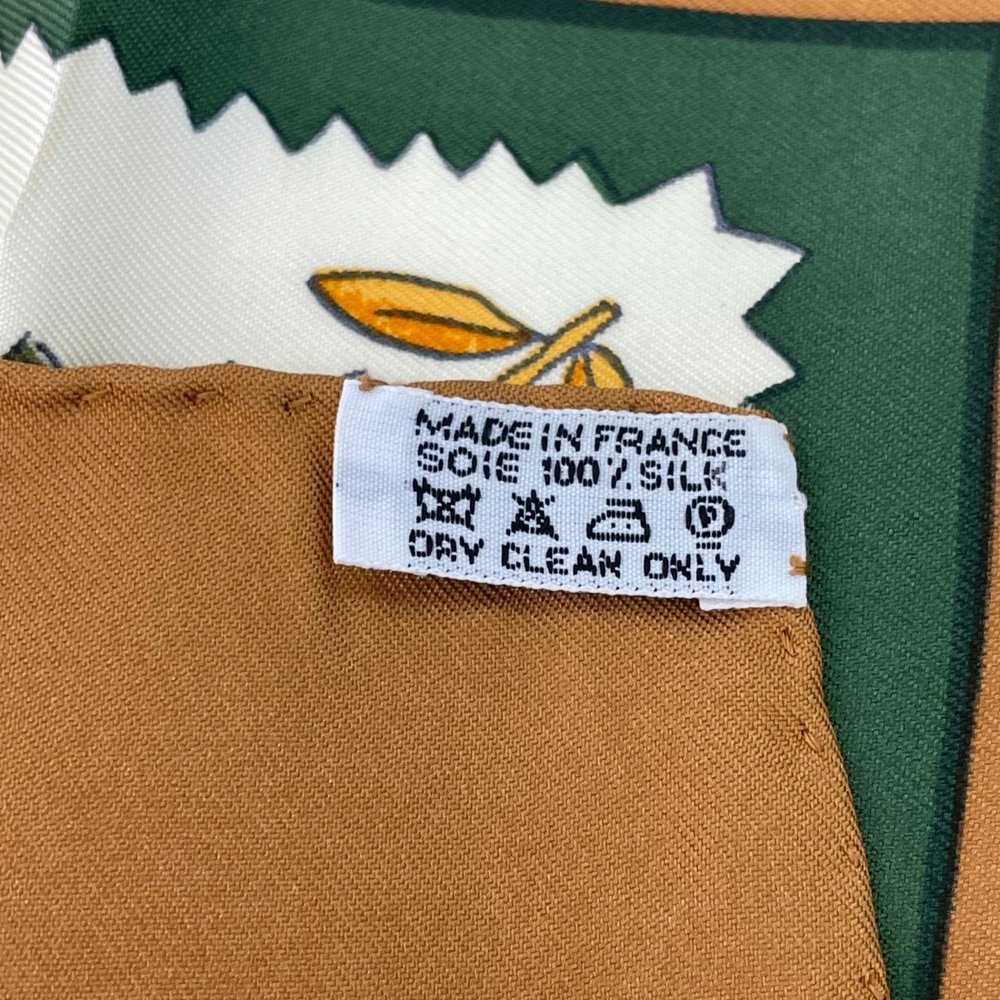 Hermes Carre 90 RE Tour a la Terre Return Yellow Silk 100% Scarf — view 7