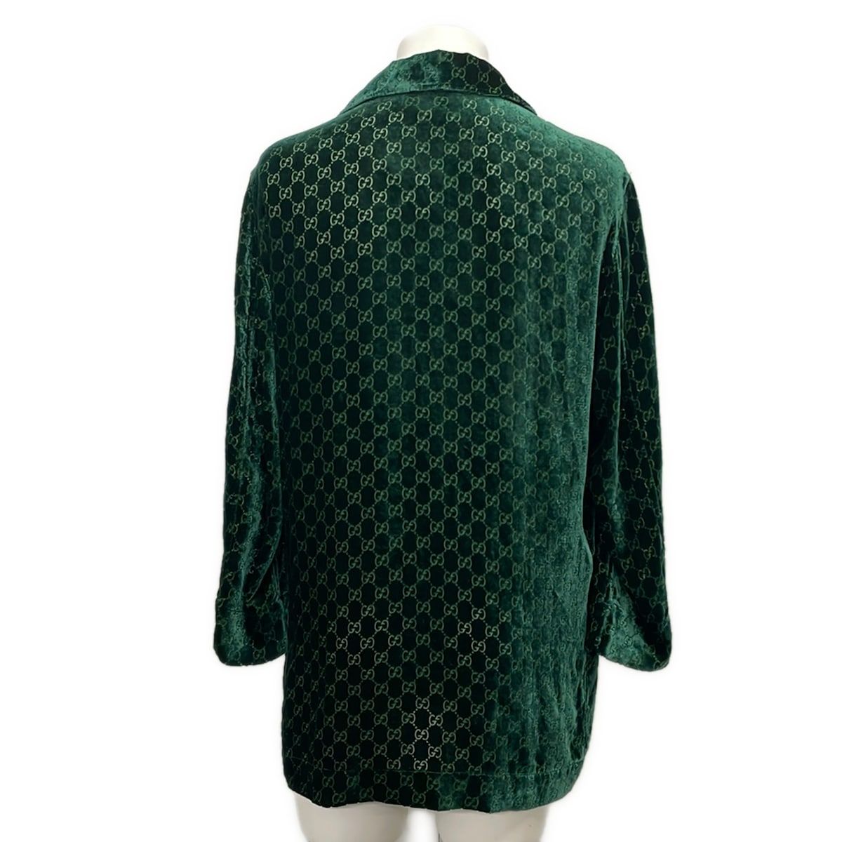 Gucci Long Sleeve Shirt Xxs XS GG de Ville Khaki Cardade — view 4