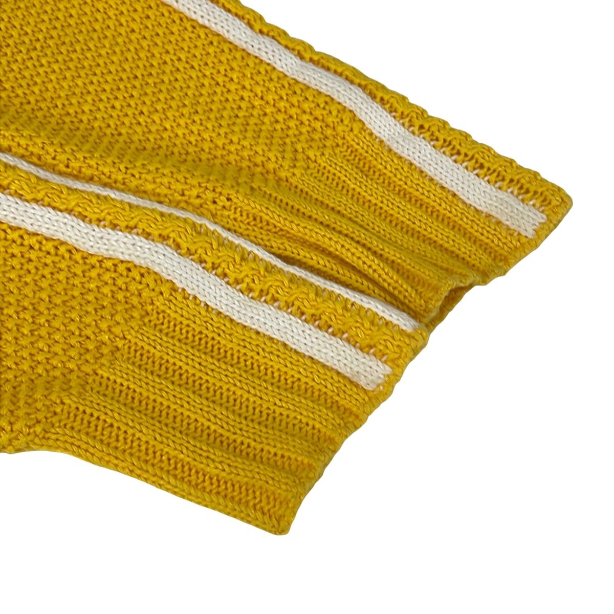 Gucci Cardigan S Yellow White Adidas Collaboration Cotton Linen — view 6