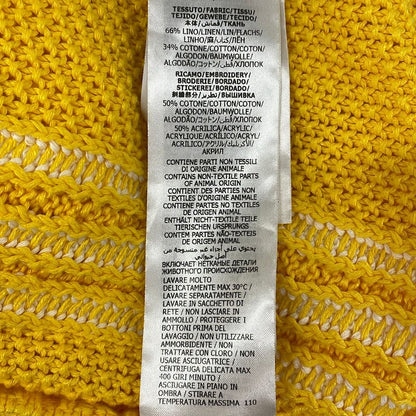 Gucci Cardigan S Yellow White Adidas Collaboration Cotton Linen — view 4